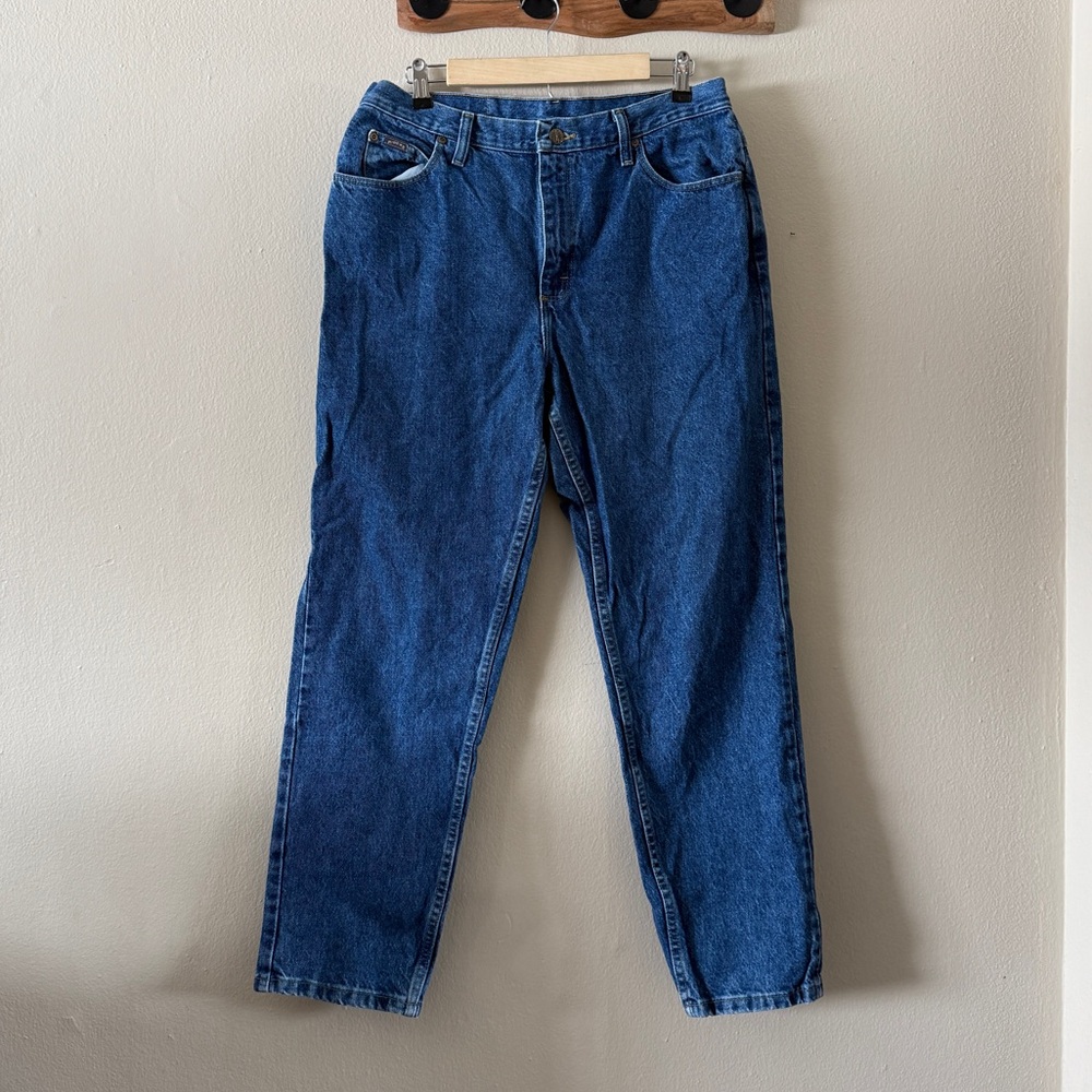 Vintage Lee Riders High Rise 100% Cotton Classic Denim Tapered Leg Jeans size 14